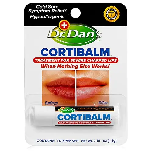 Dr. Dan's Cortibalm lip balm stick for severely chapped and cracked lips