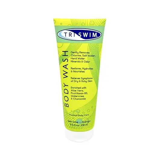 TRISWIM Chlorine Removal Body Wash tube with zen lime and mango design