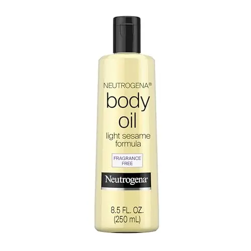 Neutrogena Light Sesame Formula Body Oil bottle, fragrance-free version