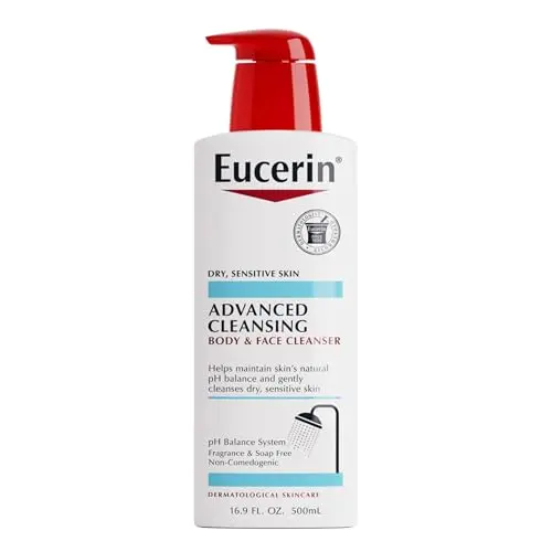Eucerin Advanced Cleansing Body and Face Cleanser bottle