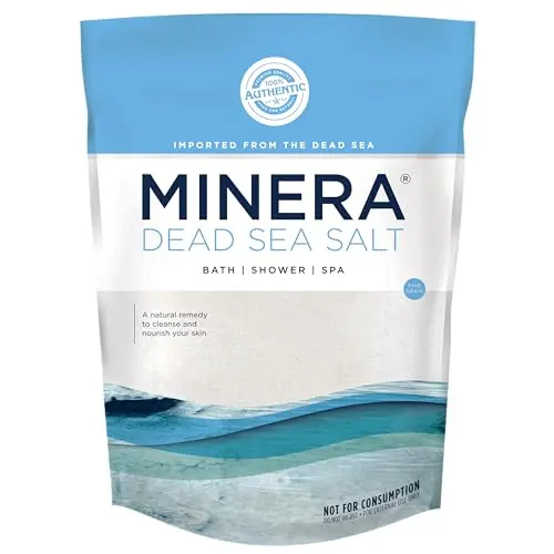 Minera Fine Grain Dead Sea Salt in a sturdy plastic bag