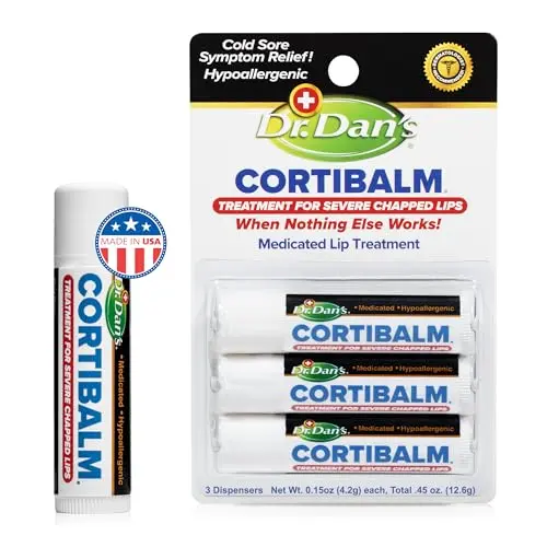 Dr. Dan's Cortibalm tube for severely chapped lips