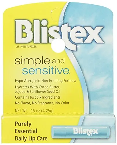 Blistex Simple and Sensitive Lip Moisturizer tube pack