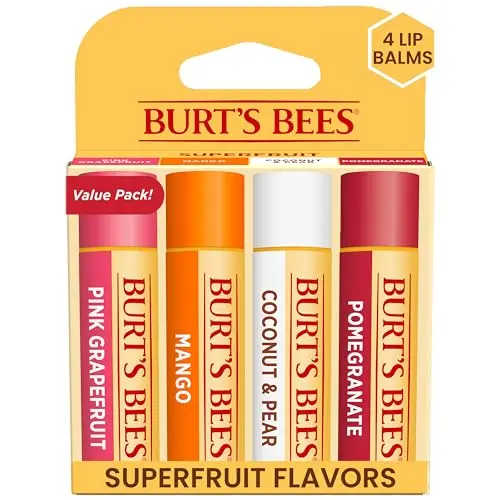 Burt's Bees assorted fruit flavor lip balm four-pack