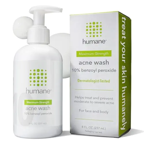 humane 10% Benzoyl Peroxide Acne Body Wash bottle