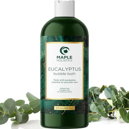 Maple Holistics Premium Eucalyptus Sulfate Free Bubble Bath bottle