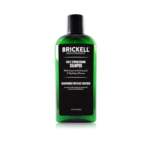 Brickell Men's Daily Strengthening Shampoo with mint and tea tree oil