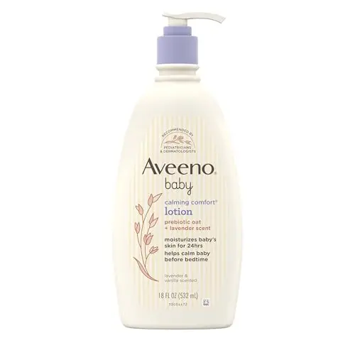 Aveeno Baby Calming Comfort Lotion with lavender and vanilla for bedtime