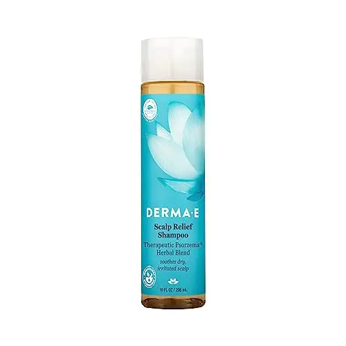 Derma E Scalp Relief Shampoo bottle with natural formula label