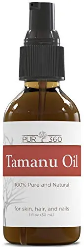 PUR360 100% Pure Cold-Pressed Tamanu Oil bottle