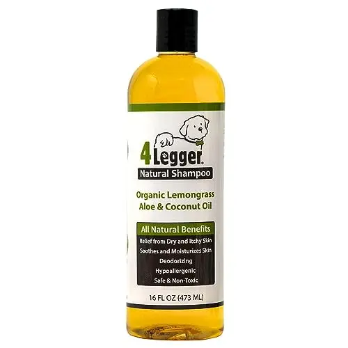 4-Legger Certified Organic Dog Shampoo with Aloe and Lemongrass
