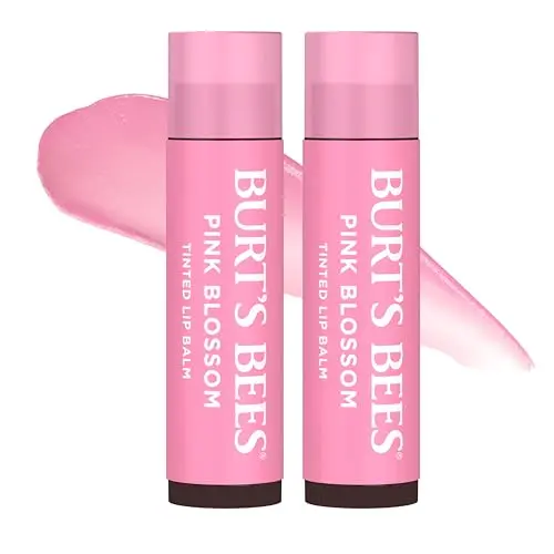 Burt's Bees Pink Blossom Tinted Lip Balm tube