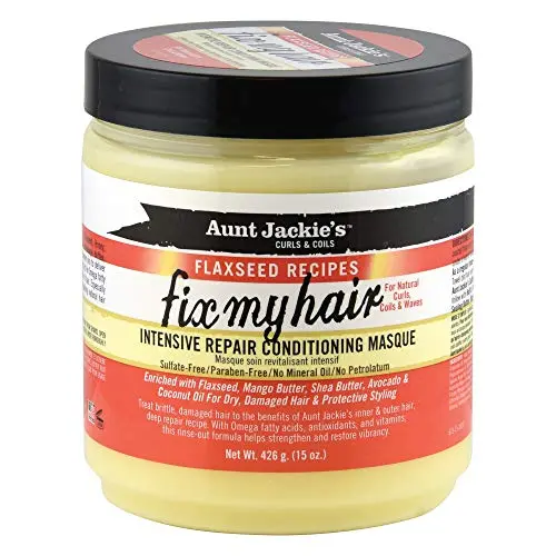 Aunt Jackie's Flaxseed Recipes Intensive Repair Conditioning Masque jar