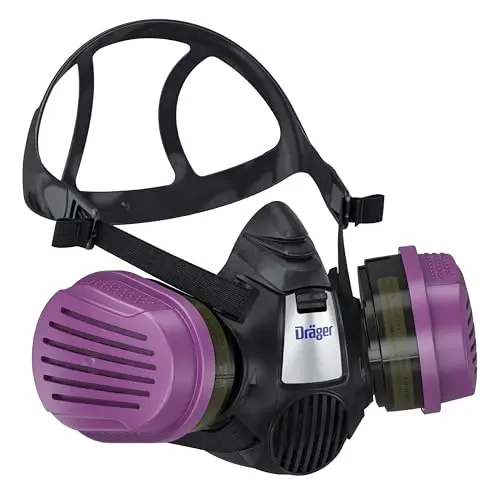 Drager X-plore black reusable half-face respirator with side-mounted filters