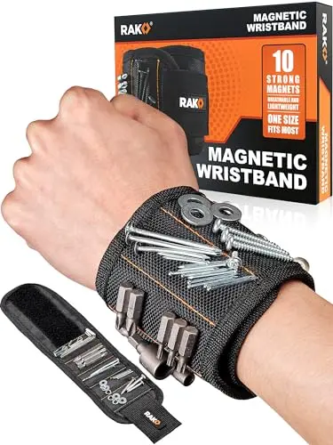 RAK magnetic wristband for holding screws and nails
