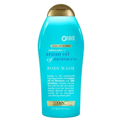 OGX Radiant Glow + Argan Oil of Morocco Extra Hydrating Body Wash bottle