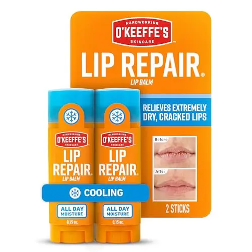 O'Keeffe's Lip Repair stick with cooling peppermint relief