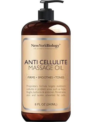 New York Biology Anti Cellulite Massage Oil bottle with natural oils
