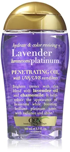 OGX Hydrate & Color Reviving Luminescent Platinum Penetrating Oil bottle