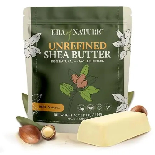 Era of Nature Organic Unrefined Raw African Ivory White Shea Butter bar
