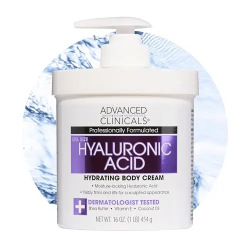 Advanced Clinicals Hyaluronic Acid Body Cream jar