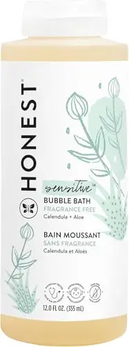 The Honest Company Fragrance-Free Sensitive Foaming Bubble Bath bottle for toddlers