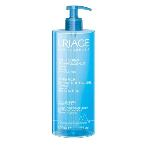Uriage Dermatological Face and Body Wash pump bottle for sensitive skin