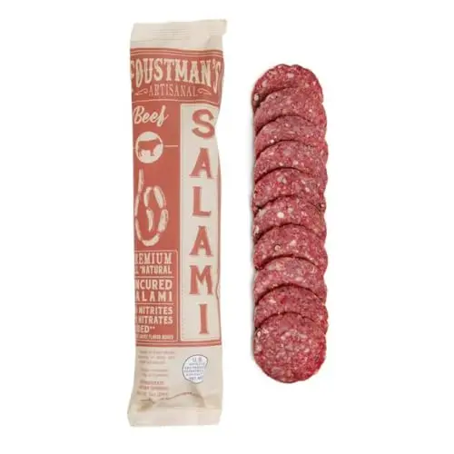 Foustman's Beef Artisanal Salami sticks, nitrate-free