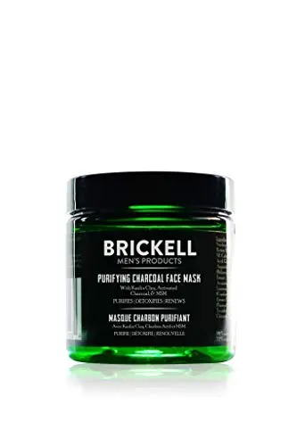 Brickell Men's Purifying Charcoal Face Mask in a black jar