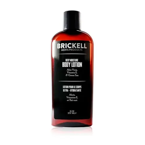 Brickell Men's Deep Moisture Body Lotion unscented bottle