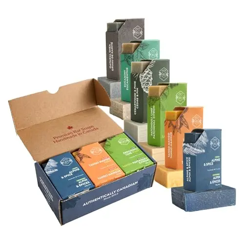 Crate 61 Organics For Him natural bar soap six pack