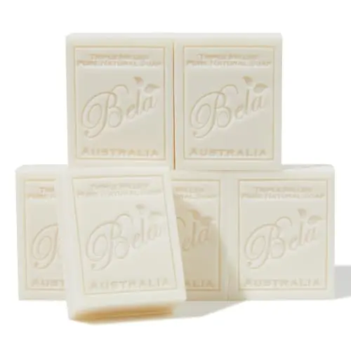 BELA Extra Creamy Goat Milk Soap, pack of six bars