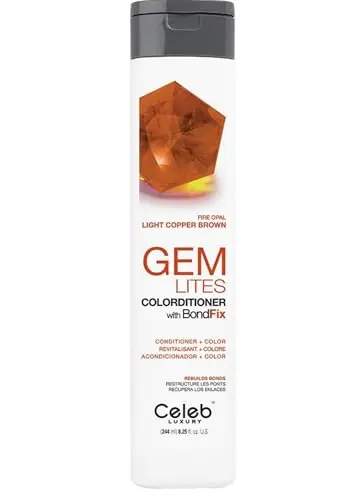 Celeb Luxury Colorwash Fire Opal color depositing conditioner jar