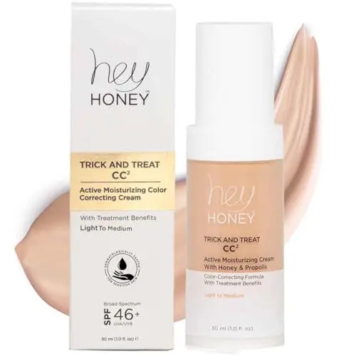 Hey Honey Trick and Treat CC Cream SPF 46 tube in Light-Medium