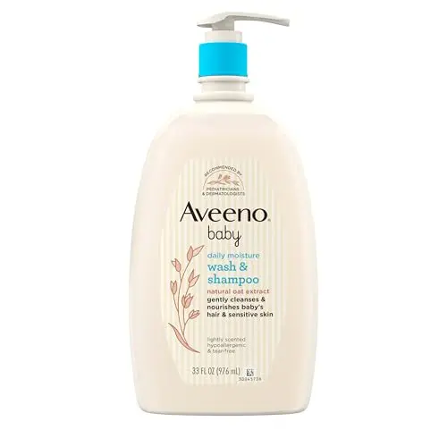 Aveeno Baby Daily Moisture Body Wash and Shampoo with Oat Extract