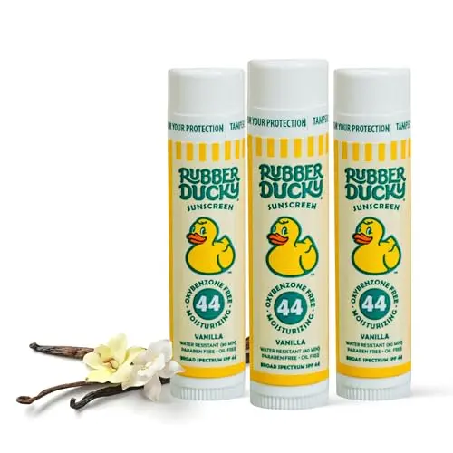 Rubber Ducky SPF 44 sunscreen lip balm three-pack