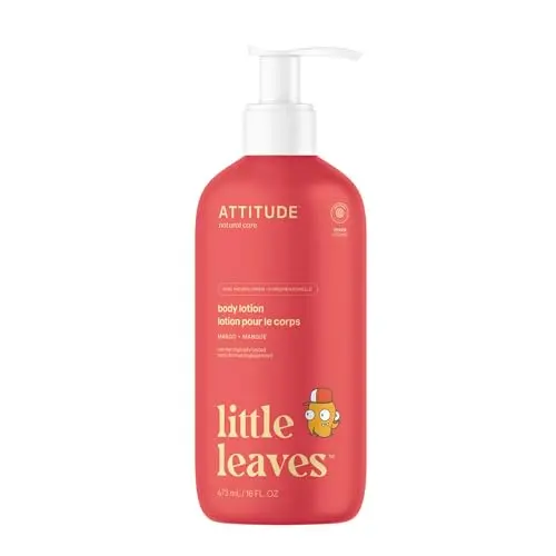 ATTITUDE Body Lotion for Kids in a recyclable bottle with a mango scent