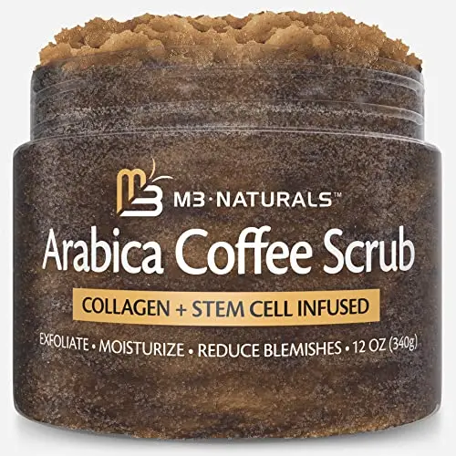 M3 Naturals Arabica Coffee Scrub with Collagen jar