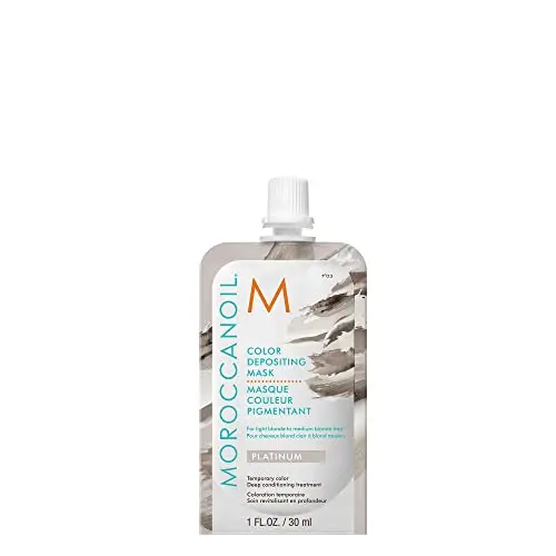 Moroccanoil Color Depositing Hair Mask sachet in Platinum