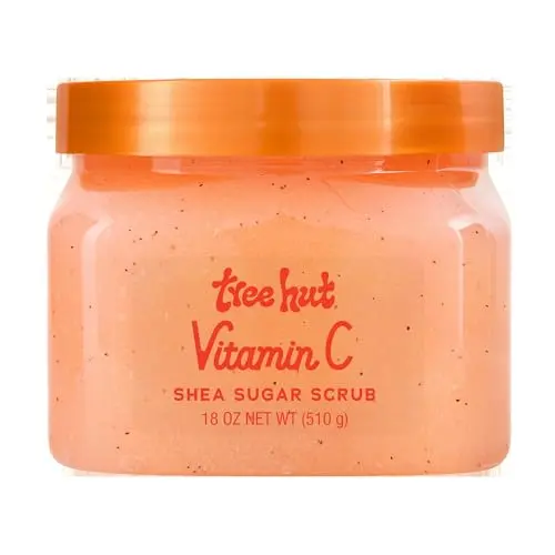 Tree Hut Vitamin C Shea Sugar Scrub in an orange jar