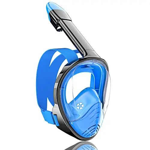 QingSong full face snorkel mask two-pack in black and black-green