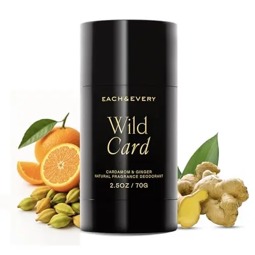 Each & Every aluminum-free deodorant stick in Cardamom & Ginger scent