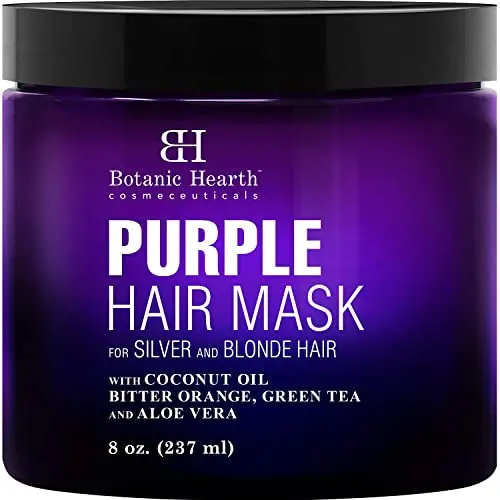 Botanic Hearth Purple Hair Mask in a purple jar