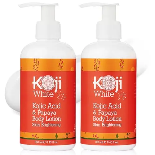 Koji White Kojic Acid & Papaya Body Lotion, two bottles gift set