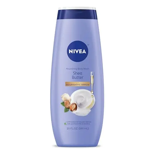 NIVEA Nourishing Shea Butter Body Wash with Nourishing Serum bottle