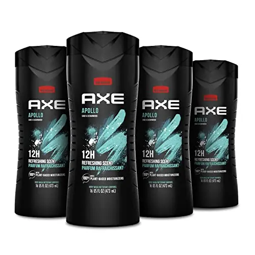 AXE Apollo Body Wash bottle with sage and cedarwood scent