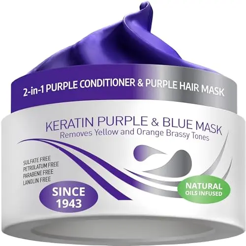 VITAMINS Keratin Purple Hair Mask jar