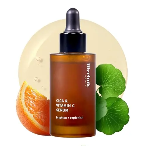 Meebak Korean Vitamin C Serum bottle with green tea scent