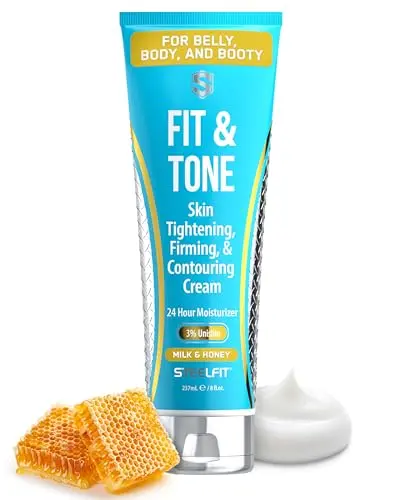 SteelFit Firming Body Lotion bottle with Milk & Honey label