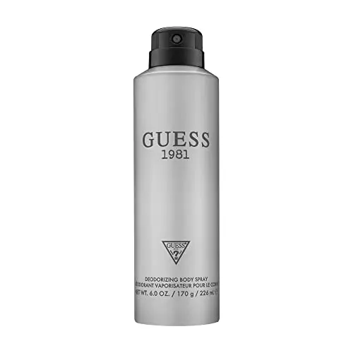 Guess 1981 men's body spray with woody green scent